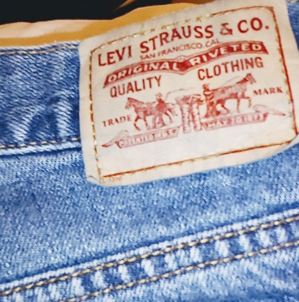 Levi's Classic Blue Denim Jeans with Iconic Branding